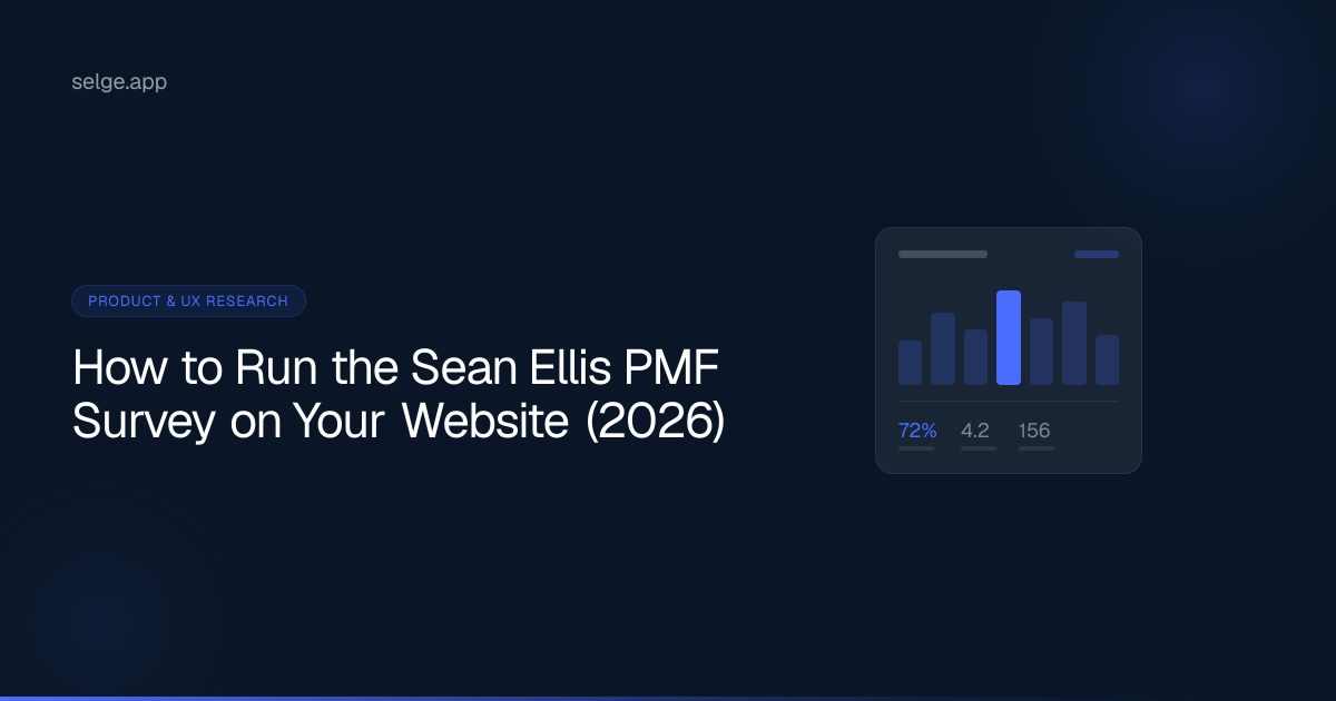 How to Run the Sean Ellis PMF Survey on Your Website (2026)