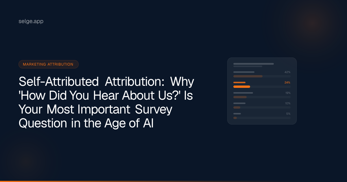Self-Attributed Attribution: Why 'How Did You Hear About Us?' Is Your Most Important Survey Question in the Age of AI